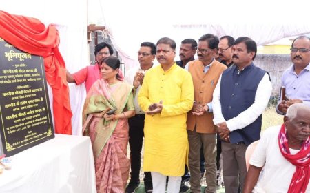 वन मंत्री श्री केदार कश्यप ने बस्तर में रखी 11 करोड़ 82 लाख रुपए की विकास परियोजनाओं की आधारशिला