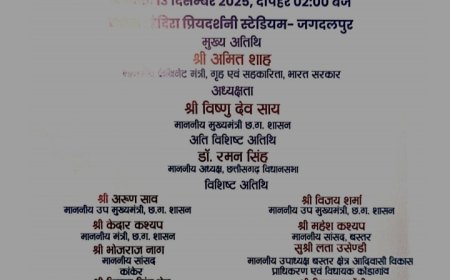 बस्तर ओलंपिक 2025 का होगा भव्य समापन, केंद्रीय गृह मंत्री श्री अमित शाह और मुख्यमंत्री श्री विष्णुदेव साय होंगे शामिल