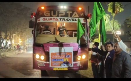 श्रीरामलला दर्शन योजना ,जयकारों के साथ बस्तर से 87 श्रद्धालुओं का जत्था अयोध्या धाम के लिए रवाना–