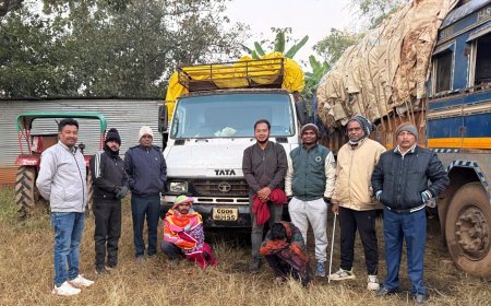 ओडिशा से खपाने लाया जा रहा था अवैध धान ,नानगुर में प्रशासन द्वारा 100 बोरी धान और मिनी ट्रक जब्त