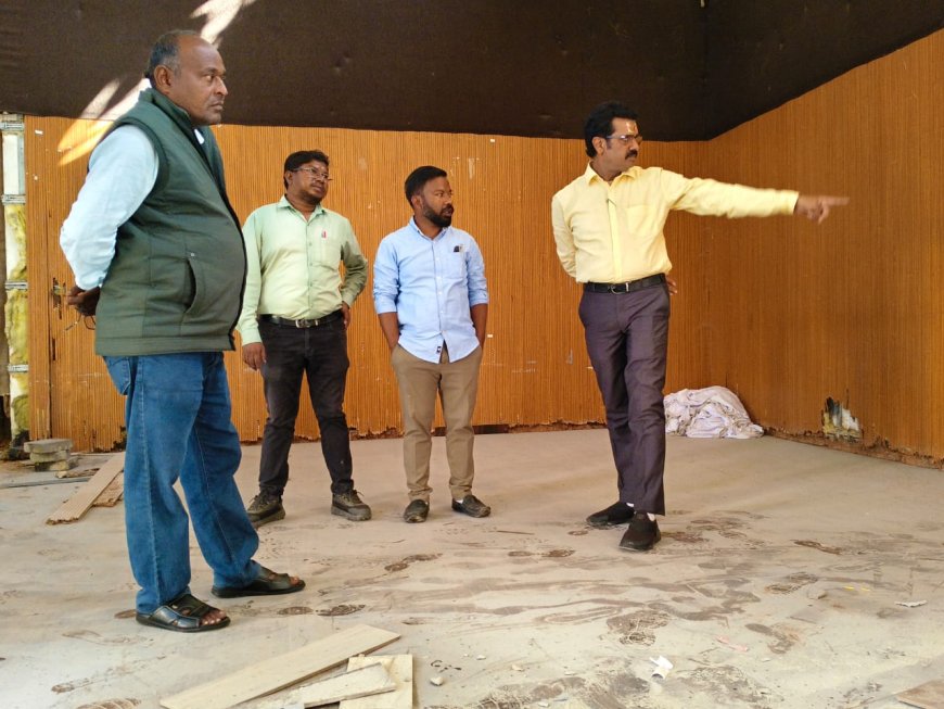 विभिन्न निर्माण कार्यों का अवलोकन करने पहुंचे महापौर–संजय पांडे