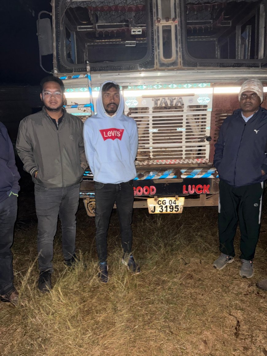 जोजल में 350 बोरा में अवैध धान से भरा ट्रक जब्त, ओडिशा से हो रहा था 350 बोरा धान का अवैध परिवहन